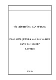 Tài liệu hướng dẫn sử dụng phần mềm quản lý văn bản và điều hành tác nghiệp (E-OFFICE)