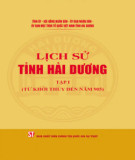 Ebook Lịch sử tỉnh Hải Dương, Tập 1 (từ khởi thủy đến năm 905): Phần 1