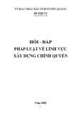 Ebook Hỏi-đáp pháp luật về lĩnh vực xây dựng chính quyền