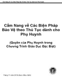 Cẩm nang về các biện pháp bảo vệ theo thủ tục dành cho phụ huynh