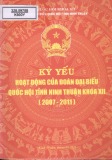 Kỷ yếu hoạt động của Đoàn đại biểu Quốc hội tỉnh Ninh Thuận khóa VII (2007 - 2011)