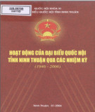 Đại biểu Quốc hội tỉnh Ninh Thuận - Hoạt động qua các nhiệm kỳ (1946 - 2006)