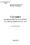 Văn kiện Đại hội đại biểu Đảng bộ huyện lần thứ XII, nhiệm kỳ 2020 - 2025