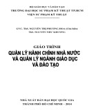 Giáo trình Quản lý hành chính nhà nước và quản lý ngành giáo dục và đào tạo: Phần 2