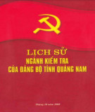 Ebook Lịch sử ngành kiểm tra của Đảng bộ tỉnh Quảng Nam: Phần 1