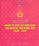 Ebook Lịch sử ngành tổ chức xây dựng Đảng của Đảng bộ tỉnh Quảng Nam (1930-2010): Phần 2