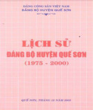 Ebook Lịch sử Đảng bộ huyện Quế Sơn (1975-2000): Phần 2