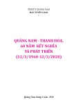 Ebook Quảng Nam - Thanh Hóa 60 năm kết nghĩa và phát triển (12/3/1960 - 12/3/2020)