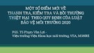 Một số điểm mới về thanh tra, kiểm tra và bồi thường thiệt hại theo quy định của Luật Bảo vệ môi trường 2020