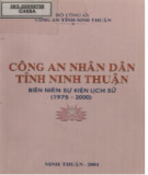 Ebook Công an nhân dân tỉnh Ninh Thuận - Biên niên sự kiện lịch sử 1975 - 2000: Phần 2