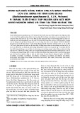 Đánh giá khả năng thích ứng và sinh trưởng của các dòng vô tính loài Quao (Dolichandrone spathacea (L. F.) K. Schum) 9 tháng tuổi ở sưu tập nguồn gen kết hợp khảo nghiệm dòng vô tính tại tỉnh Quảng Trị