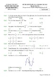 Đề thi chuyên đề môn Toán lớp 12 năm 2022-2023 (Lần 4) - Trường THPT Trần Phú, Vĩnh Phúc