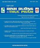 Tạp chí Dinh dưỡng và Thực phẩm: Tập 18 - Số 3+4/2022