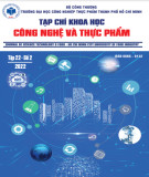 Tạp chí khoa học Công nghệ và Thực phẩm: Tập 22 - Số 2/2022