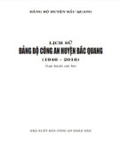 Ebook Lịch sử Đảng bộ Công an huyện Bắc Quang (1946-2016): Phần 1