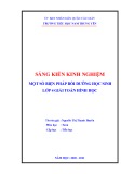 Sáng kiến kinh nghiệm Tiểu học: Một số biện pháp bồi dưỡng học sinh lớp 4 giải toán hình học