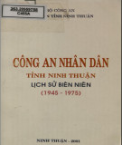 Ebook Công an nhân dân tỉnh Ninh Thuận - Lịch sử biên niên (1945 - 1975): Phần 2