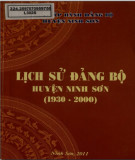 Ebook Lịch sử Đảng bộ huyện Ninh Sơn (1930 - 2000): Phần 2