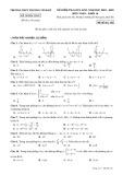 Đề thi giữa học kì 2 môn Toán lớp 10 năm 2022-2023 có đáp án - Trường THPT Trương Vĩnh Ký