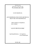 Luận án Tiến sĩ Luật học: Quyết định hình phạt trong trường hợp nhiều tội phạm từ thực tiễn thành phố Hà Nội