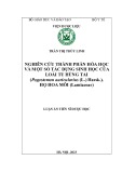 Luận án Tiến sĩ Dược học: Nghiên cứu thành phần hóa học và một số tác dụng sinh học của loài Tu hùng tai (Pogostemon auricularius (L.) Hassk.), họ Hoa môi (Lamiaceae)