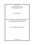 Luận án Tiến sĩ Luật Kinh tế: Pháp luật Việt Nam về quản trị công ty trách nhiệm hữu hạn hiện nay