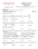 Đề thi giữa học kì 2 môn Toán lớp 11 năm 2022-2023 - Trường THPT Xuân Vân, Tuyên Quang