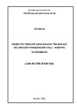 Luận án Tiến sĩ Hóa học: Nghiên cứu tổng hợp, đánh giá hoạt tính sinh học các dẫn xuất hydrazone của (-)-gossypol và zerumbone