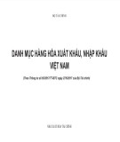 Danh mục hàng hoá xuất khẩu, nhập khẩu Việt Nam: Phần 2