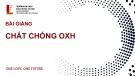 Bài giảng Chất chống oxy hóa