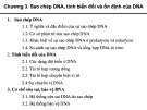 Bài giảng Di truyền học và sinh học phân tử: Chương 3 - Sao chép DNA, tính biến đổi và ổn định của DNA