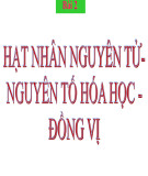 Bài giảng Hóa học lớp 10 bài 2: Hạt nhân nguyên tử - Nguyên tố hóa học - Đồng vị