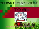 Bài giảng Địa lí lớp 10 bài 7: Cấu trúc của trái đất. Thạch quyển. Thuyết kiến tạo mảng - Trường THPT Bình Chánh