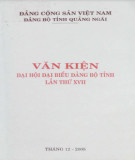 Văn kiện đại hội đại biểu Đảng bộ tỉnh Quảng Ngãi lần thứ XVII