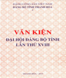 Văn kiện Đại hội Đảng bộ tỉnh Thanh Hoá lần thứ XVIII