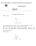 Đáp án đề thi Olympic Toán sinh viên học sinh năm 2023 Phần Hình học