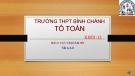 Bài giảng Giải tích lớp 12: Cực trị hàm số - Trường THPT Bình Chánh