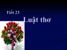 Bài giảng Ngữ văn lớp 12: Luật thơ - Trường THPT Bình Chánh