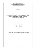 Tóm tắt Luận án Tiến sĩ Khoa học giáo dục: Quản lý chất lượng đào tạo đại học từ xa ở Việt Nam theo tiếp cận đảm bảo chất lượng của AAOU