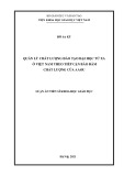 Luận án Tiến sĩ Khoa học giáo dục: Quản lý chất lượng đào tạo đại học từ xa ở Việt Nam theo tiếp cận đảm bảo chất lượng của AAOU