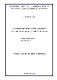 Tóm tắt Luận án Tiến sĩ Kinh tế: Tạo động lực cho người lao động tại các cơ sở dịch vụ y tế ở Việt Nam