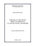 Luận án Tiến sĩ Ngữ văn: Nghệ thuật tuyên truyền trong văn chính luận của Nguyễn Ái Quốc - Hồ Chí Minh