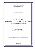 Luận án Tiến sĩ Ngữ văn: Di sản văn học của dòng văn Trường Lưu (Hà Tĩnh) từ góc nhìn văn hóa