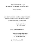 Luận án Tiến sĩ Kinh tế: Ảnh hưởng của rủi ro công nghệ thông tin đến chất lượng thông tin kế toán trong các doanh nghiệp tại Việt Nam