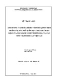 Tóm tắt Luận án Tiến sĩ Kinh tế: Ảnh hưởng của thông tin kế toán đến quyết định chiến lược của nhà quản trị và hiệu quả hoạt động của các doanh nghiệp thương mại tại các tỉnh thành phía Nam Việt Nam