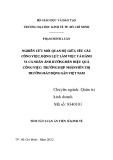 Tóm tắt Luận án Tiến sĩ Kinh tế: Nghiên cứu mối quan hệ giữa yêu cầu công việc, động lực làm việc và hành vi cá nhân ảnh hưởng đến hiệu quả công việc - Trường hợp nhân viên thị trường bất động sản Việt Nam