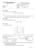 Đề thi kết thúc học phần Dung sai và kỹ thuật đo - Trường ĐH Giao Thông vận tải TP.HCM