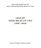 Ebook Lịch sử Đảng bộ xã Cù Vân (1946-2016): Phần 1