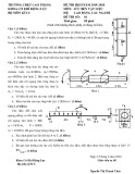 Đề thi kết thúc học phần học kì 2 môn Sức bền vật liệu năm 2019-2020 có đáp án - Trường CĐ Kỹ thuật Cao Thắng (Hệ Cao đẳng các ngành)