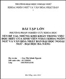 Bài tập lớn Phương pháp nghiên cứu khoa học: Những khó khăn trong việc đọc hiểu của sinh viên năm 2 ngành ngôn ngữ Nhật Đại học ngoại ngữ - Đại học Đà Nẵng